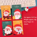Set of 4 Christmas mini notebooks with Santa designs, size 10.5x7cm for holiday gifts - Christmas Santa Mini Notebook