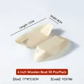 Set da 50 vaschette in legno naturale per sushi e snack, misura 17x8x2,5cm - Barca in Legno da 6 Pollici (50 Pezzi/Confezione) 17*8cm