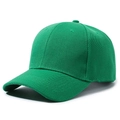 Cappellino da baseball classico verde brillante a sei pannelli in cotone con visiera curva - Verde