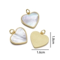 Gold-plated heart shell pendants featuring mother of pearl inlay and 1.8cm size measurements - Heart Pendant