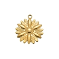 Ciondolo a forma di margherita dorata in acciaio inossidabile per gioielli fai-da-te - 1# Margherita (Oro)