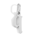 Silver gothic letter q pendant charm with polished finish for DIY jewelry necklaces - Letter Q / Steel