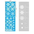 Detailed size specifications for blue snowflake stencil for Christmas party decorations - BQ013 White Snowflakes (Classic)