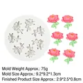 Stampo in silicone bianco per fiori con tulipani e margherite in resina rosa - 4# (B1012/Rosa) / Grigio