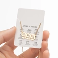 Collier doré numéro d'ange 999 avec carte symbolique de croissance spirituelle - 999 / Or