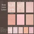 Vintage rose embossed scrapbooking paper kit with relief texture and floral motifs - Rose Love Letter