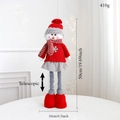 Festive telescopic snowman doll with red knitted sweater and striped scarf for Christmas - Telescopic Snowman (Red)