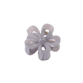 7cm matte lavender flower hair claw clip with golden spring on white background - Hollow Jelly - Gray Blue