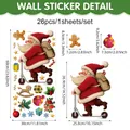 Größentabelle für 26-teilige selbstklebende Weihnachts-Wandaufkleber aus PVC mit Nikolaus - Weihnachtsmann Auf Dem Roller Stil (UV24Y12553T_R) 30x60cm