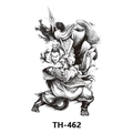 Waterproof tattoo sticker TH-462 featuring a detailed Chinese ancient warrior and dragon design - Th-462 / 210*148mm