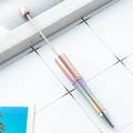 Iridescent UV gradient DIY beaded ballpoint pen with a modern rainbow metallic finish - Macaron Grey-Purple Gradient