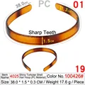 Polished tortoiseshell PC headband with anti-slip inner teeth and 38cm length - 4025 Glossy Tortoiseshell - PC