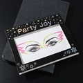 Colorful resin rhinestone eye stickers for party makeup on black card packaging - HF-111 Multi-color
