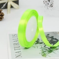 Fluorescent green 1cm satin ribbon roll for gift wrapping and DIY crafts decor - 57# Neon Green