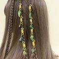 Anillos dorados para trenzas con colgantes vintage de estrella de mar y concha en pelo - Juego de 8 Piezas
