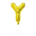 Golden 16-inch letter Y foil balloon with retail packaging for birthday party decor - Letter Y (With Backing Card) / 16" / Gold