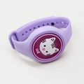 Bracelet aux huiles essentielles violet lumineux pour enfants avec chat en silicone souple - Chat Violet