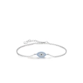 S925 Sterlingsilber Armband mit blauem Evil Eye und funkelnden Zirkonia-Steinen - 925er Silber