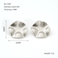 Pendientes irregulares de acero inoxidable plateado para mujer, aros de 29 mm - Color Acero