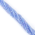 Strand of 3mm blue faceted crystal rondelle beads with AB iridescent coating for DIY jewelry - 3mm (Approx 120pcs) / Light Blue AB