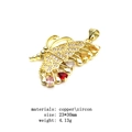 Golden copper butterfly pendant with colorful zircon stones in a 23x30mm size - Butterfly Pendant (Style 1)
