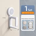 Elegante gancio a ventosa grigio da parete per lavabi e portaoggetti da bagno - 1 Pezzo / Grigio elegante