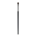 Single eye makeup brush with dense brown bristles and a glossy black handle - No. 1 Eyeshadow Brush