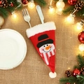Porte-couverts de Noël en forme de chapeau avec bonhomme de neige pour la table - Bonhomme de Neige