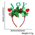 Roter Weihnachts-Haarreif mit grüner JOY-Glitzerschrift und kleinen Handschuh-Details - JOY Handschuh Modell