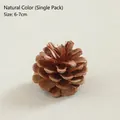 Natural brown pine cone ornament for DIY Christmas decor, single pack, 6-7cm size - Single Piece / Original Color