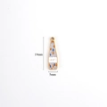Gold-plated teardrop pendant with white enamel, blue spots and tears text engraving - Tears Bottle