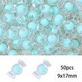 50pcs light blue star-shaped acrylic beads, 9x17mm double-layered candy design for DIY - Dark Blue Transparent Candy (50pcs)
