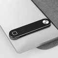 Supporto magnetico nero in alluminio per laptop con eleganti dettagli in metallo argento - Nero