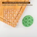 Moule à biscuits canne de Noël et cadeau avec motif gaufré de 10x10cm pour pâte - Tampon Boîte Cadeau Sucre d'Orge
