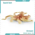 Realistic orange octopus toy model with lifelike skin textures and suction cups - Orange-yellow Octopus (T15684)