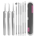 8-piece stainless steel blackhead remover tool set with tweezers and storage box - S5 8-Pcs Set + Storage Box