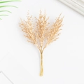 Ramo di cedro artificiale dorato con tre forcelle per artigianato floreale fai-da-te - Oro