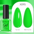 LILY'CUTE green gel polish X095 in 7ml bottle with glossy and matte finish displays - Green (95)