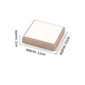 Square white and wood jewelry display riser stand, size 11x11x2cm for counter showcase - Square Pad 11*11*2cm (White/Champagne)
