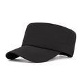 Casquette noire à dessus plat, séchage rapide avec maille respirante pour hommes - Noir