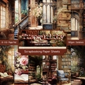 6x6 inch vintage oil painting scrapbooking paper set with floral and garden designs - 21030a 24 Sheets