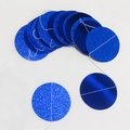 Blaue glitzernde und metallische runde Papiergirlanden-Dekorationen für Partyfeiern - Glitzer Blau+Spiegel Blau