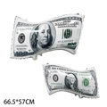 US Dollar bill shaped foil balloon set for casino party decorations, size 66.5x57CM - Double Side Dollar Bill Balloon