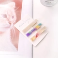 Set of 3 rectangle acetate hair clips with colorful marble texture and swirl patterns - Style F 6CM