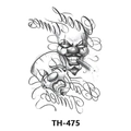 Waterproof tattoo sticker TH-475 featuring black and white Laugh Now Cry Later design - Th-475 / 210*148mm