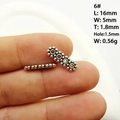 Vue détaillée de l'entretoise flocon d'argent 16x5mm pour la création de bijoux DIY - Style 6#