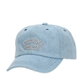 Classic light blue denim baseball cap with Arizona State gray embroidery on front - Denim Blue