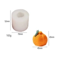 Translucent orange-shaped silicone mold with dimensions and weight for DIY craft making - E35 Small Dekopon