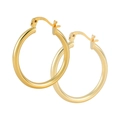 Orecchini a cerchio classici in argento sterling S925 placcato oro lucido - Oro-20mm