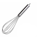 Handheld electric egg beater in stainless steel finish with ergonomic metal handle - Manual / Standard Type / Silver